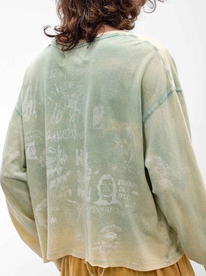 Bathlehelm Inn Long Sleeve Tee (3U005Q1010LGN-LIGHT-GREEN)