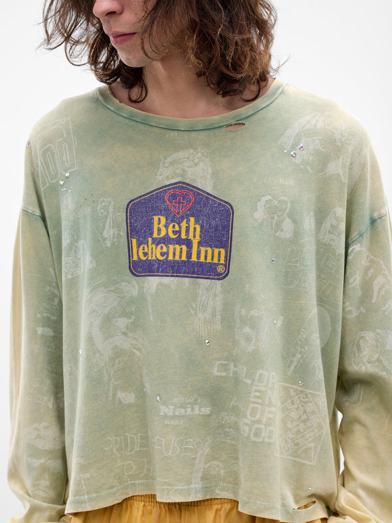Bathlehelm Inn Long Sleeve Tee (3U005Q1010LGN-LIGHT-GREEN)