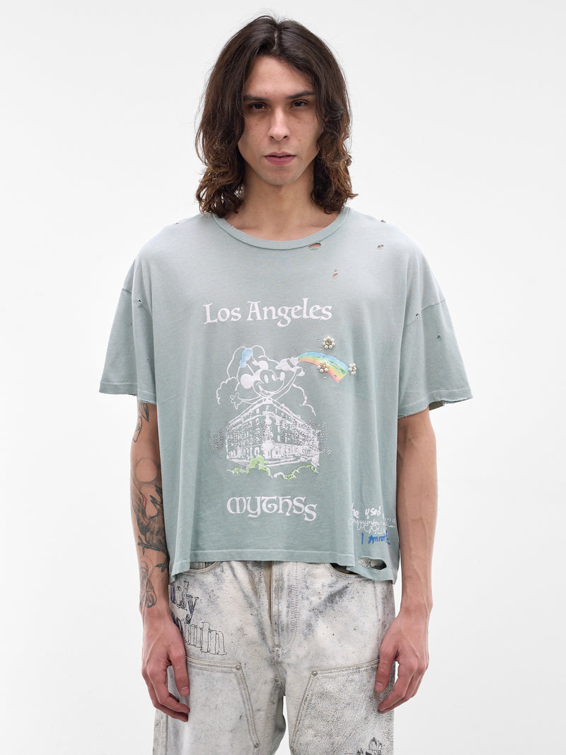 Blue Mythyss Distressed Tee (2U002Q1010-TEAL)