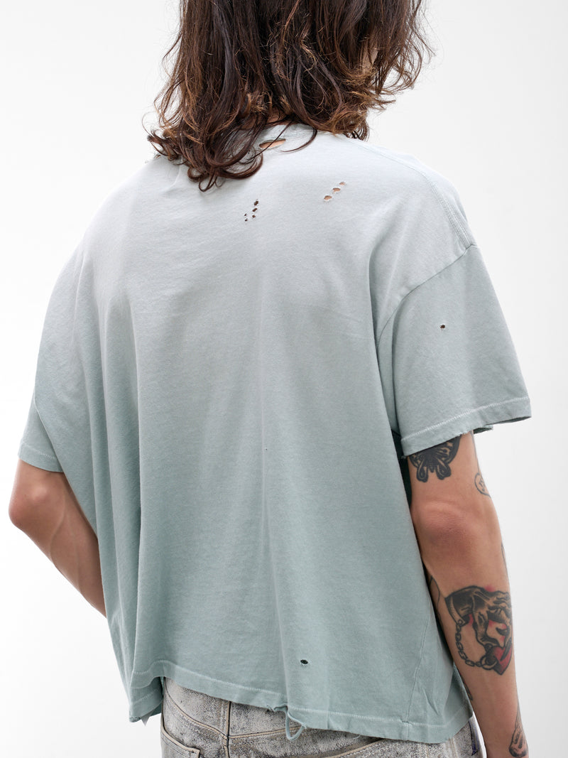 Blue Mythyss Distressed Tee (2U002Q1010-TEAL)