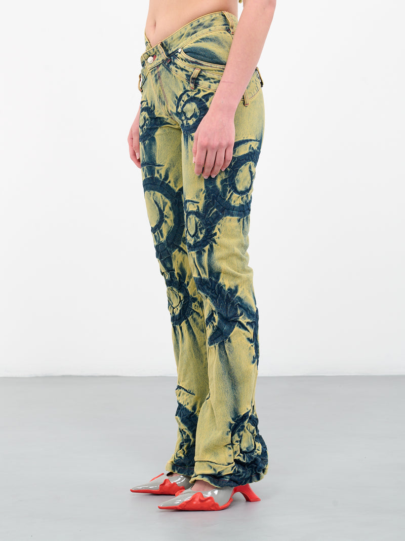 Wheelspin Denim Pants (404A-WHEELSPIN-GREEN-GLOW)