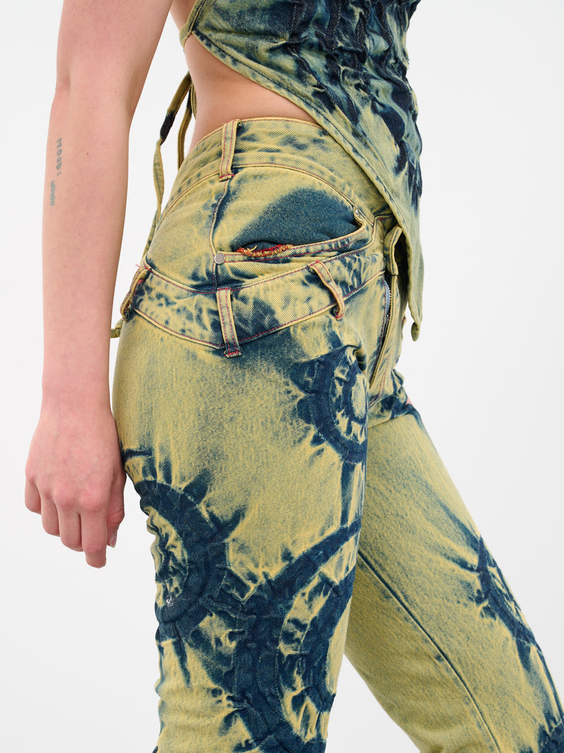 Wheelspin Denim Pants (404A-WHEELSPIN-GREEN-GLOW)