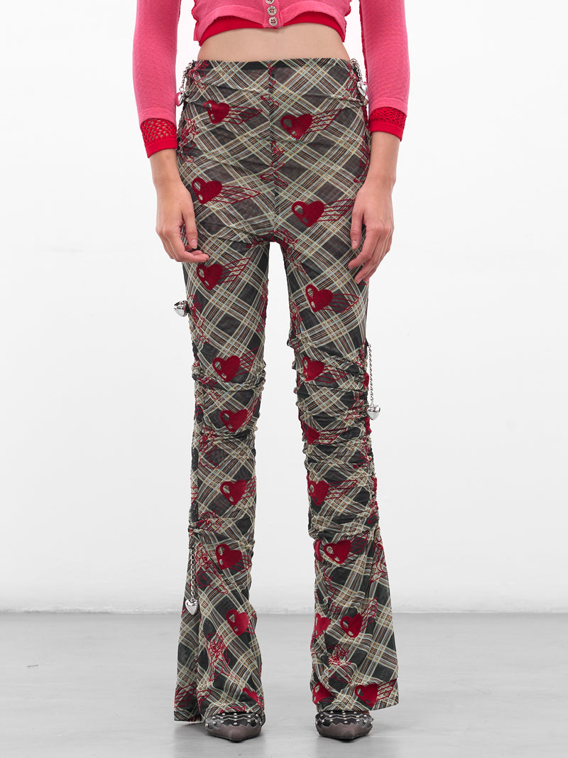 Sonicscape Tartan Flocked Mesh Leggings (4061-SONICSCAPE-MULTI)