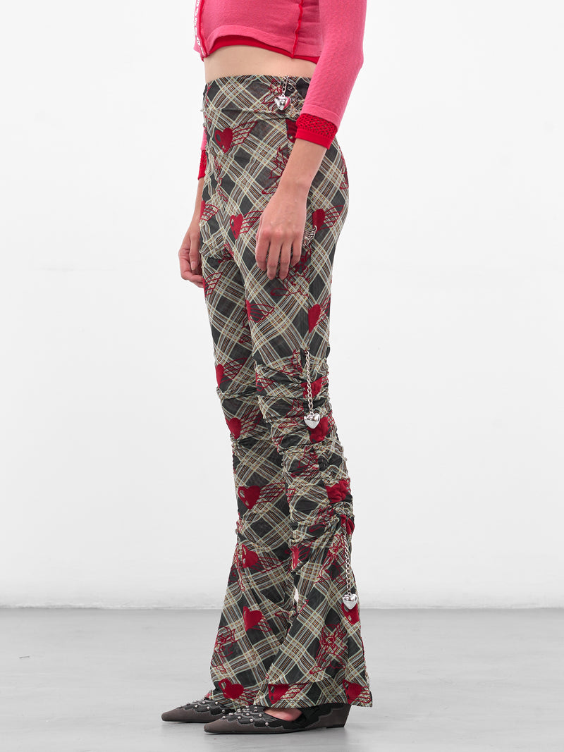 Sonicscape Tartan Flocked Mesh Leggings (4061-SONICSCAPE-MULTI)