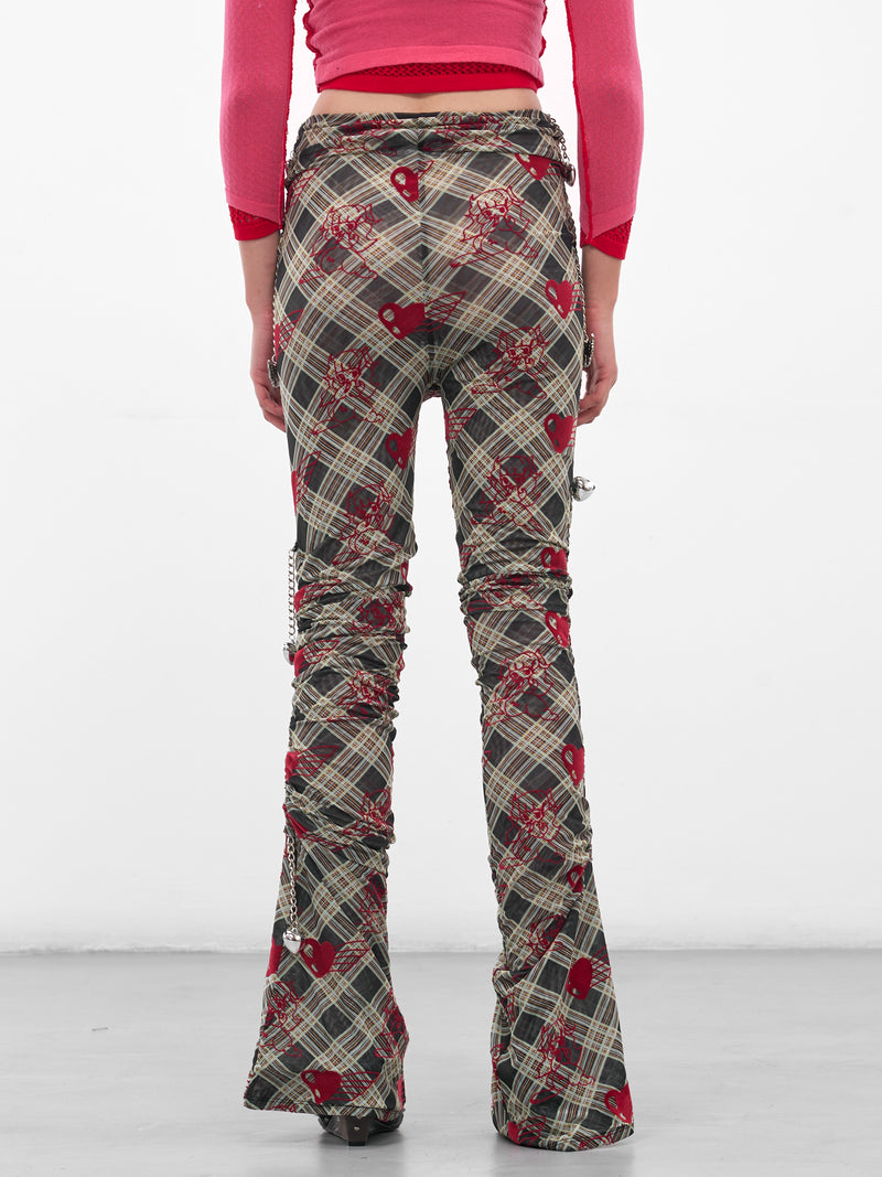 Sonicscape Tartan Flocked Mesh Leggings (4061-SONICSCAPE-MULTI)