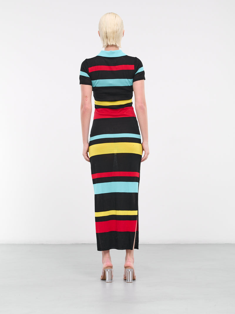 Polo Dress (4131-3998-GREEN-BLACK-RED-YELL)