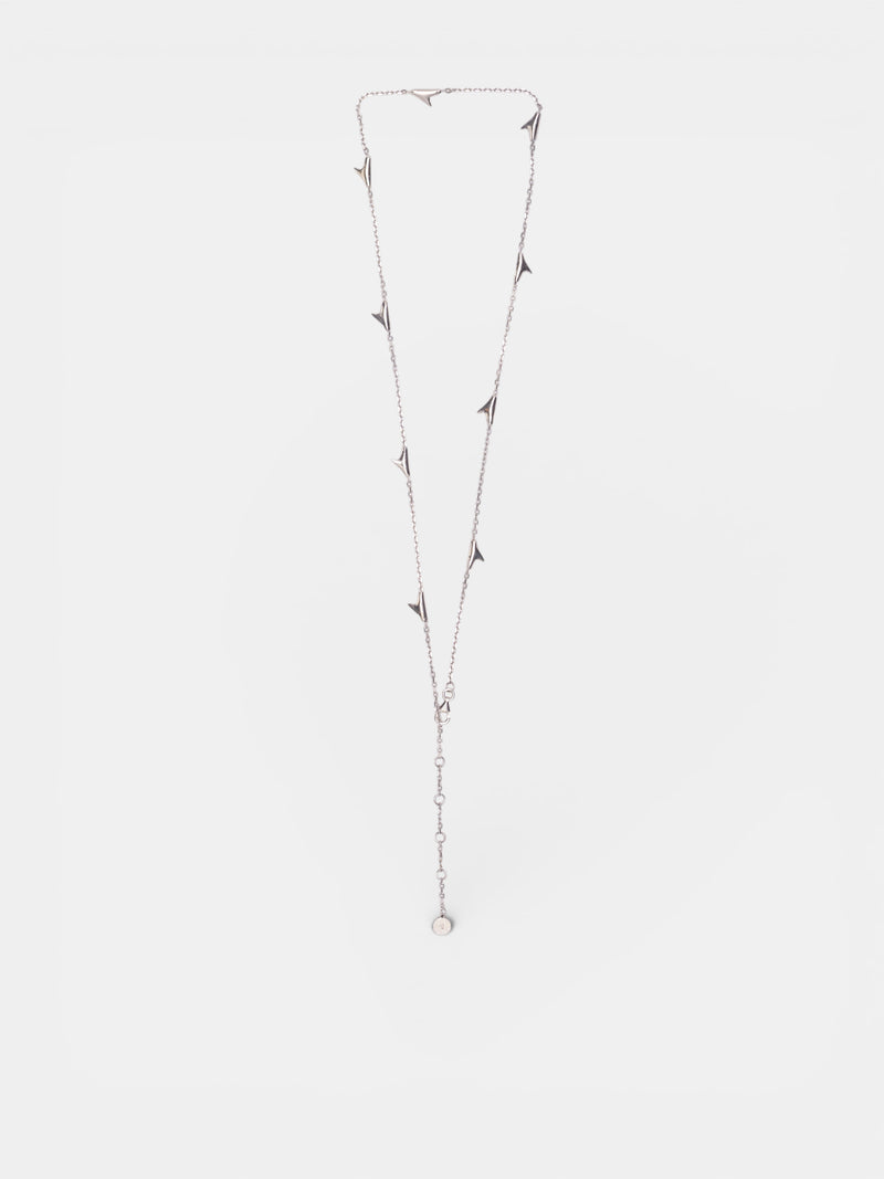 Rhodium-Plated Chain Of Thorns Necklace (CHAINOFTHORNS-RHODIUM-SILVER)