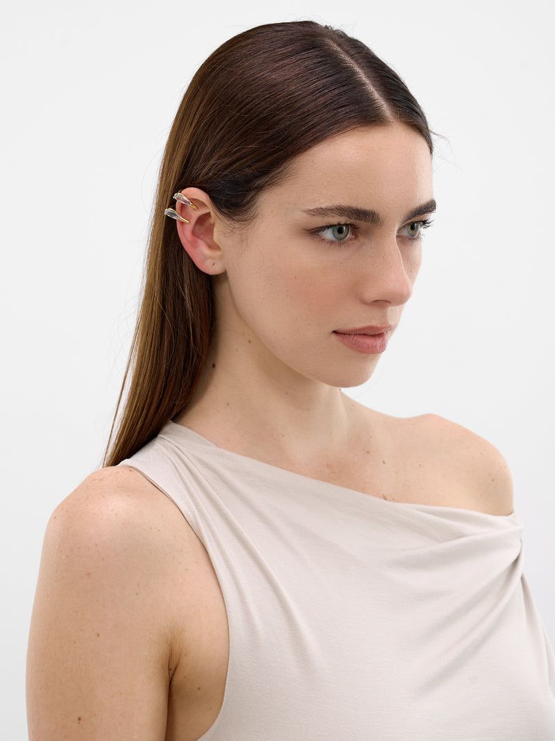 Gold Sharp Viper Mouth Ear Cuff (SHARP-VIPER-MOUTH-GOLD-VERMEIL)