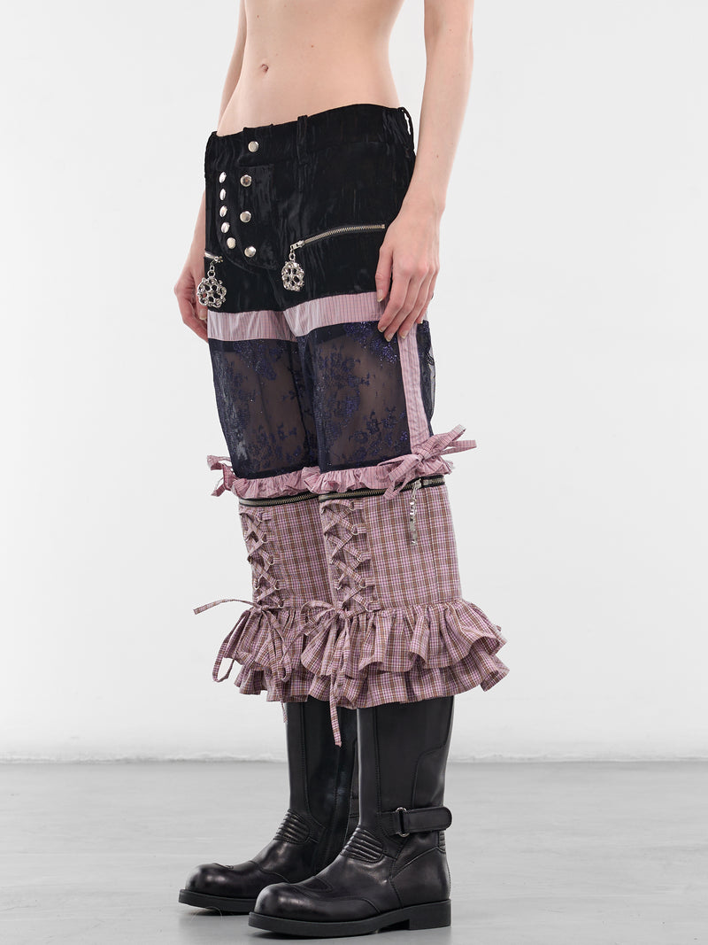 Kickfull Patchwork Hybrid Capri Pants (4163-KICKFULL-MULTI)