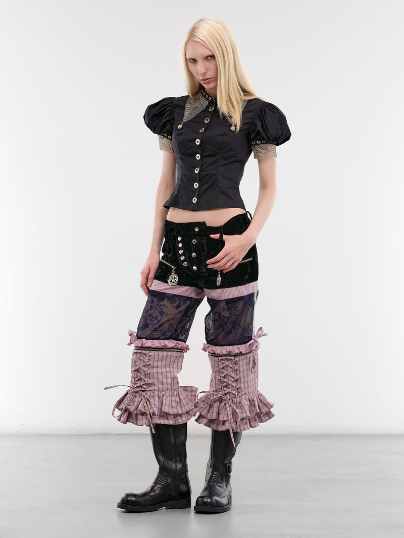 Kickfull Patchwork Hybrid Capri Pants (4163-KICKFULL-MULTI)