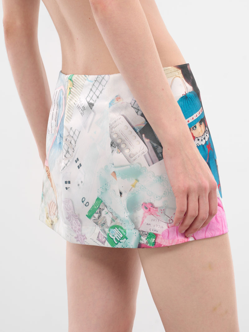 Treasures Print Mini Skirt (42-MULTICOLOR)