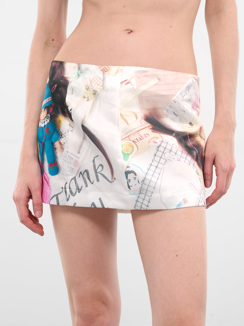 Treasures Print Mini Skirt (42-MULTICOLOR)