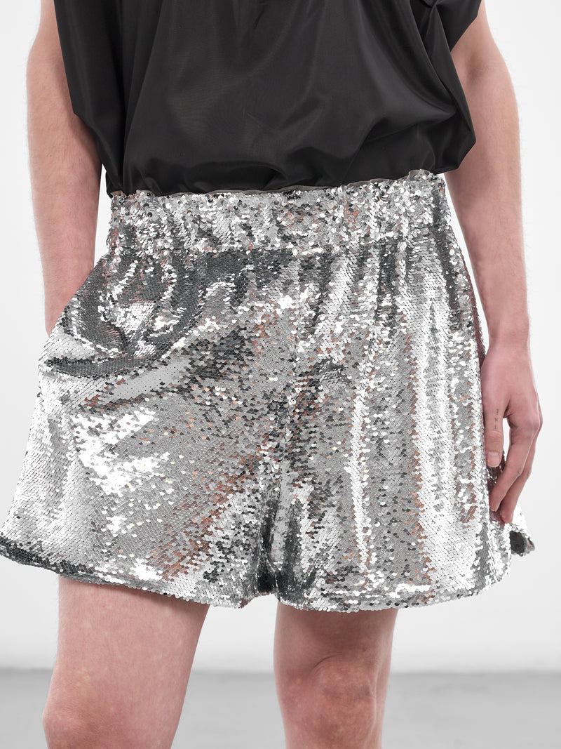 Silver Prince Charming Sequin Shorts (4210-1300-SILVER)