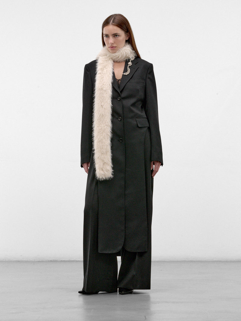 Black Pleated Bow Trousers (4214E-1217-BLACK)