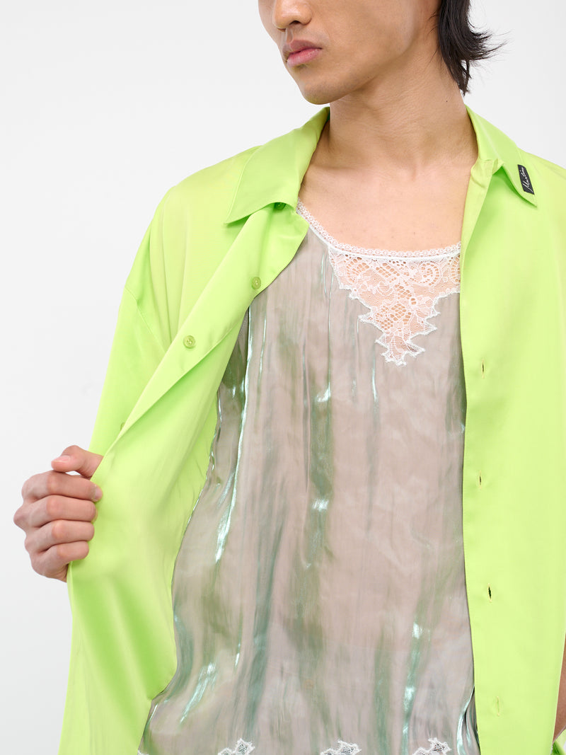 Lime Button-Up Camisole Shirt (426-LIMIRR-LIME-IRRIDESCENT)