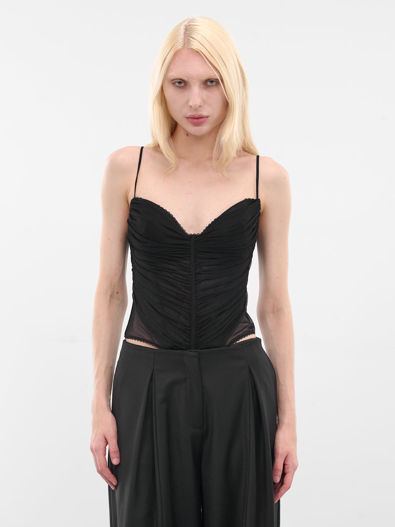 Black Satin Bustier (4C221A-N0990-BLACK)