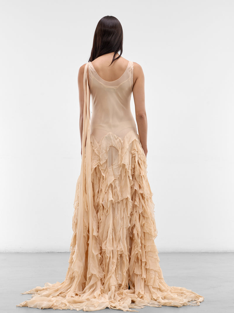 BLUMARINE Ruffle Gown | H.Lorenzo - back