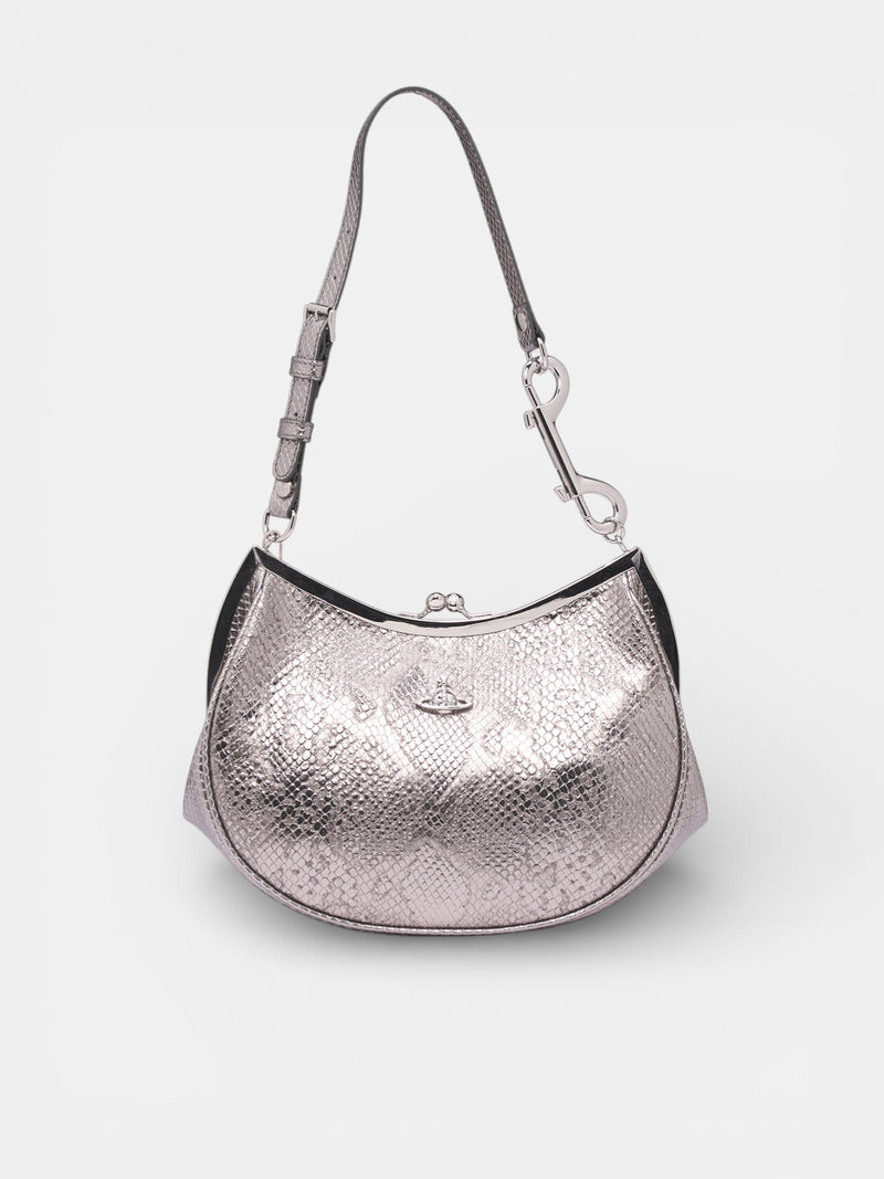 Silver Iron Charms Frame Purse (4B01000PW-L00D6-IRON-CHARMS)