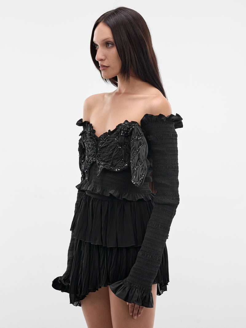 BLUMARINE Embroidered Taffeta Top | H.Lorenzo - side