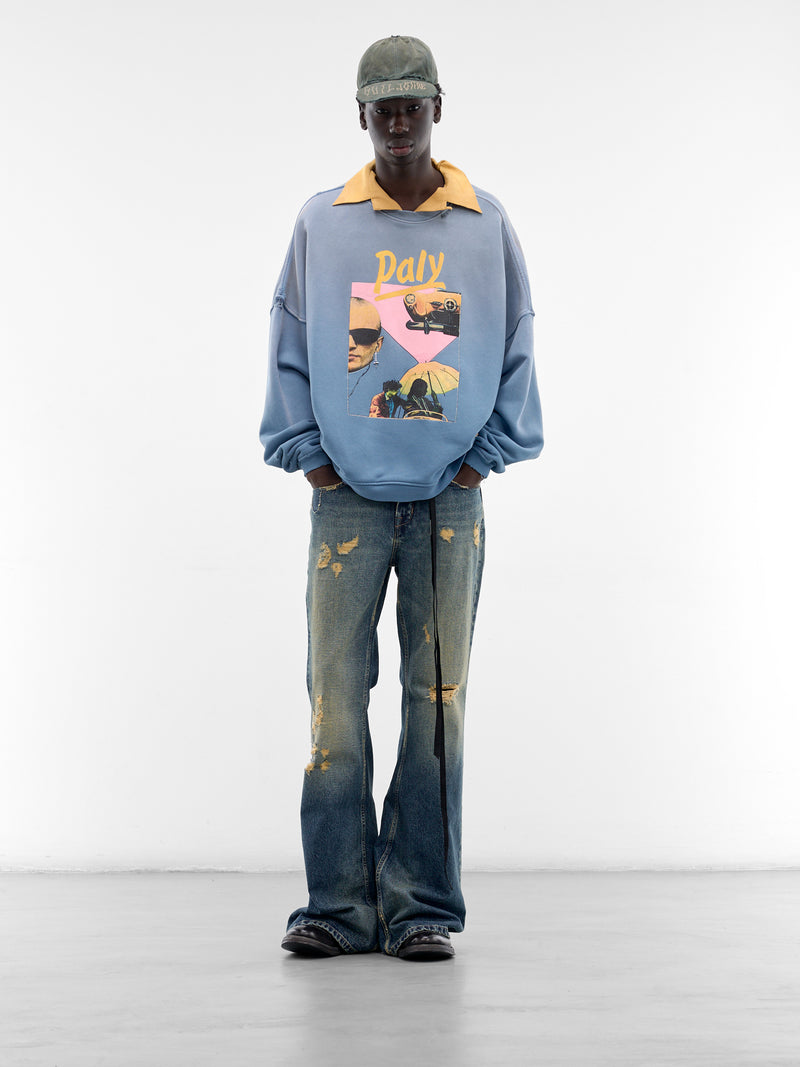 Blue Still Life Crewneck (4U012Q1010-BLUE)