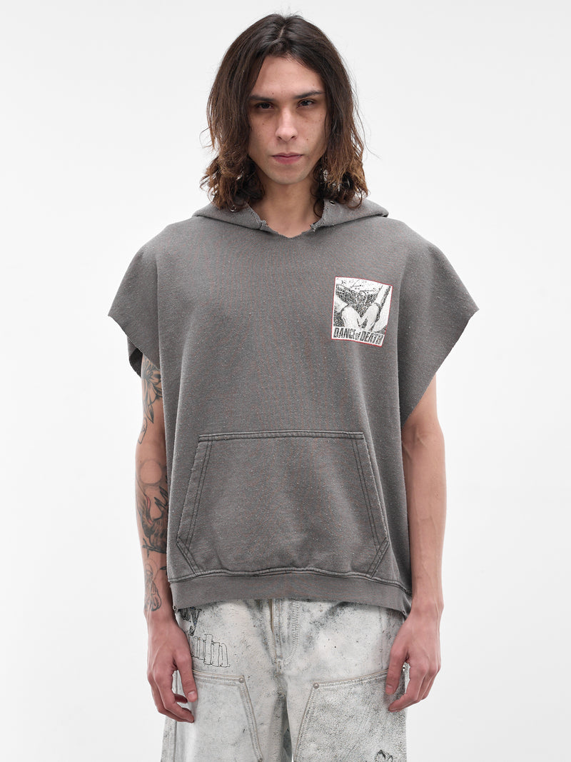 Dr. Blue Cut-Off Sleeveless Hoodie (4U013Q1010BRN-BROWN)