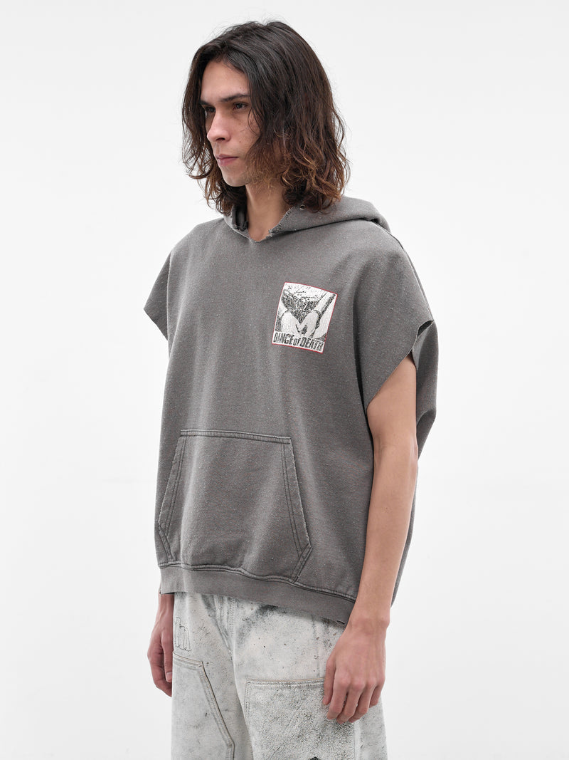 Dr. Blue Cut-Off Sleeveless Hoodie (4U013Q1010BRN-BROWN)