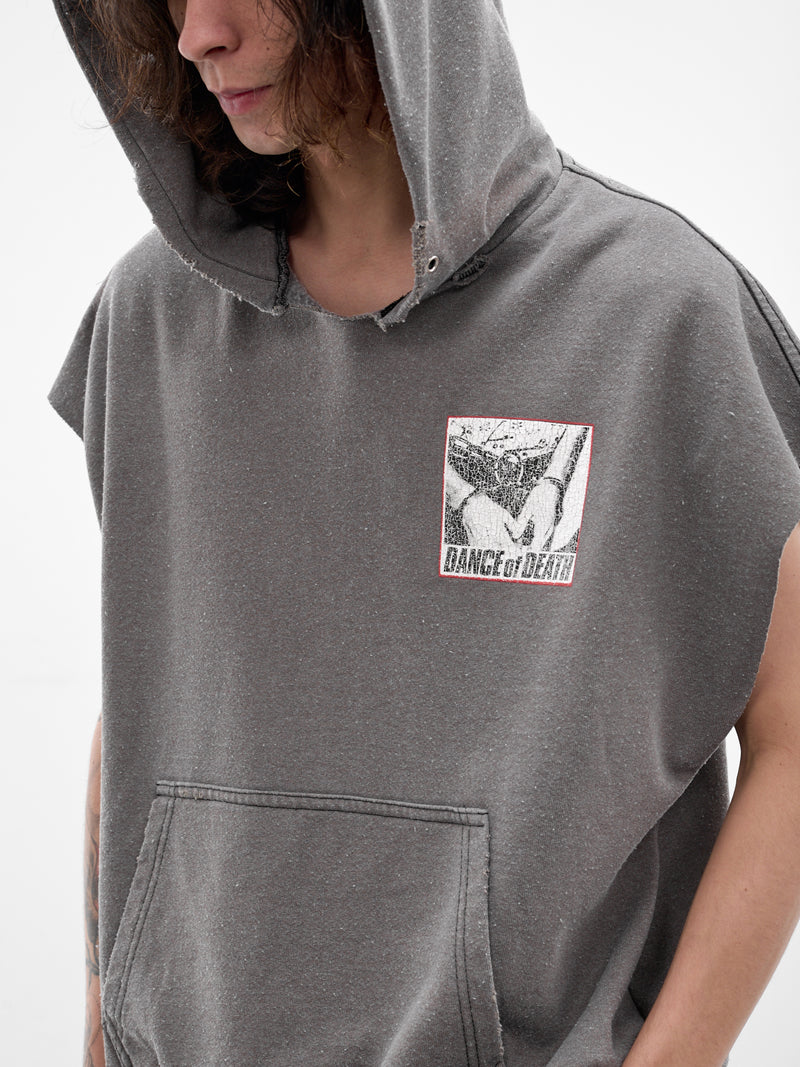 Dr. Blue Cut-Off Sleeveless Hoodie (4U013Q1010BRN-BROWN)