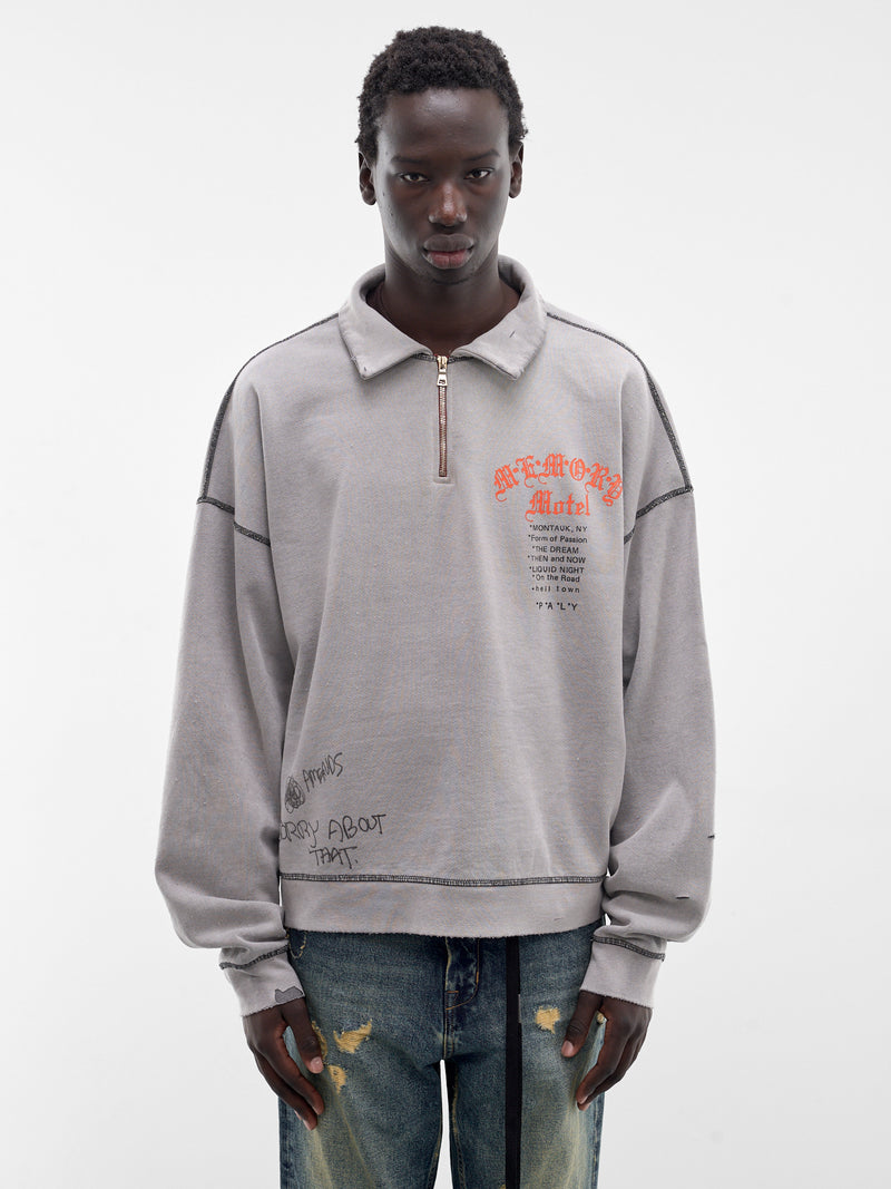 Sorry 'Bout That Quarter Zip (4U014Q1010-GRAY)