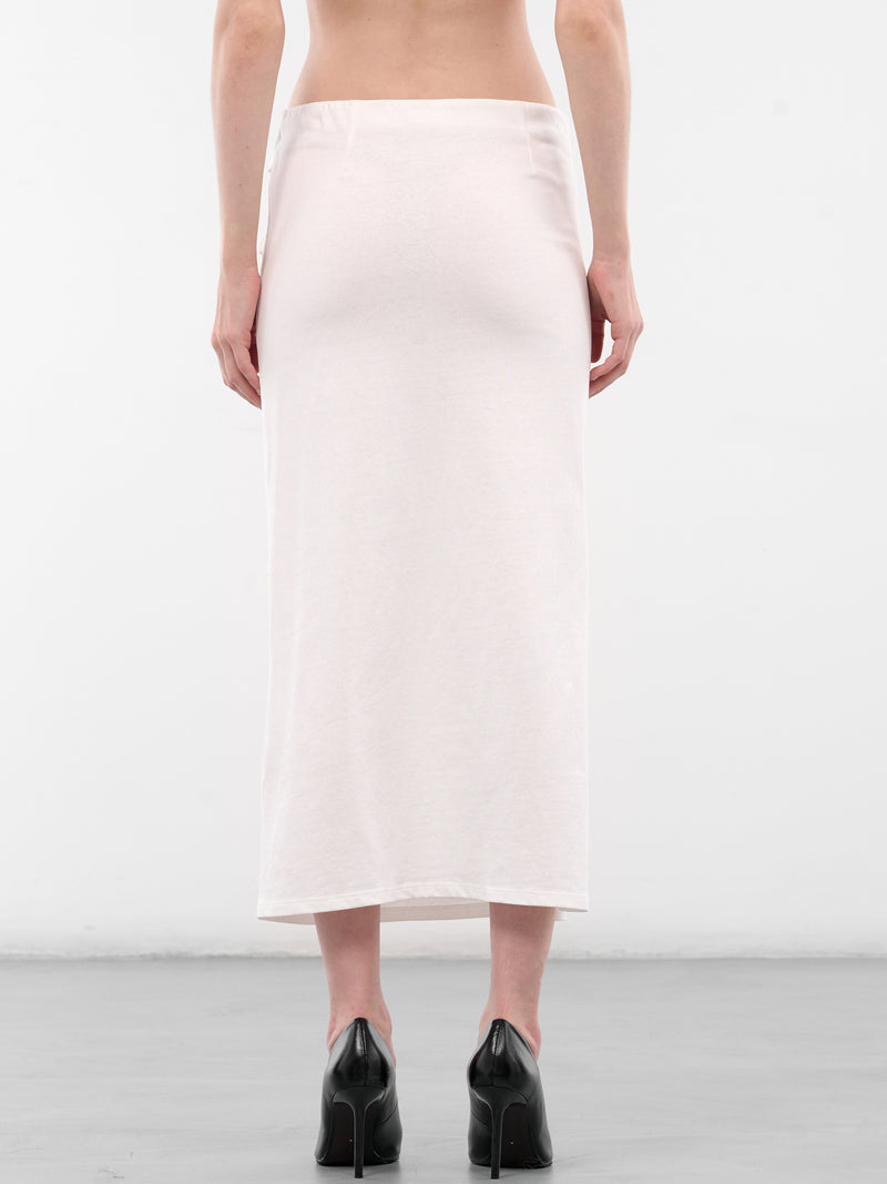 White MOP Sequin Maxi Skirt (5005-WHITE)