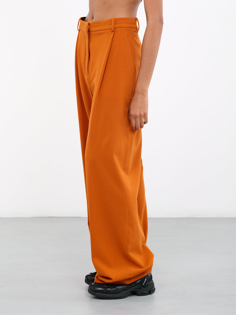 Classic Trousers (5024-W093-CREPE-BURNED-ORANGE)