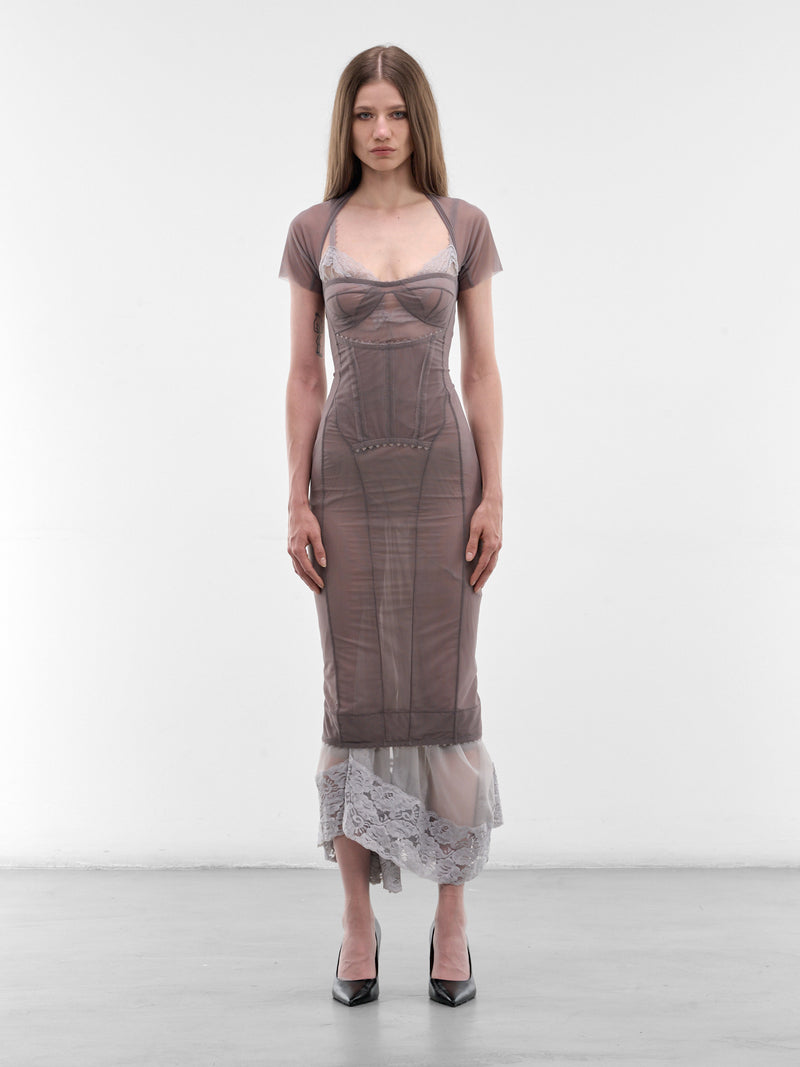 DILARA FINDIKOGLU Cloudy Border Layered Dress | H.Lorenzo - front
