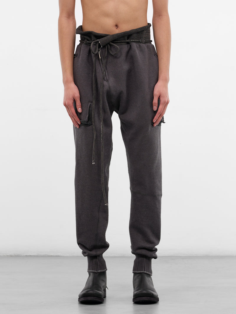 Gray Cashmere Deconstructed Sweatpants (5170-DARK-GREY)