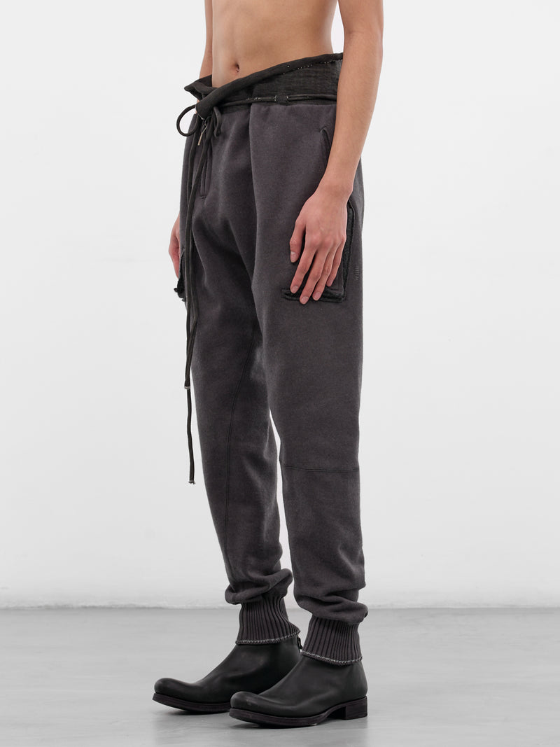 Gray Cashmere Deconstructed Sweatpants (5170-DARK-GREY)