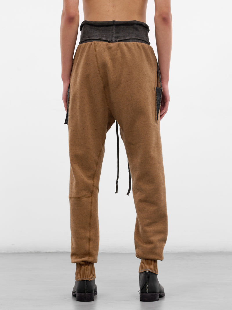 Camel Cashmere Deconstructed Sweatpants (5171-DARK-CAMEL-DARK-GREY)