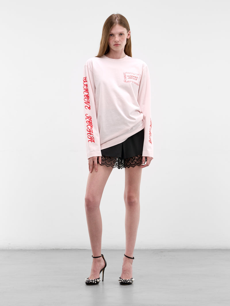 Pink Pillowcase Logo Long Sleeve (5194P63ABC-W-0569-PINK-RED)
