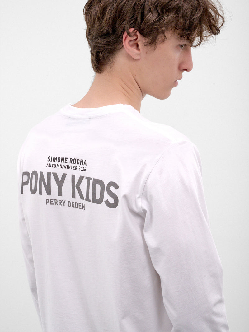 White Pony Kids Print Tee (5194P73B-M-0569-WHITE)