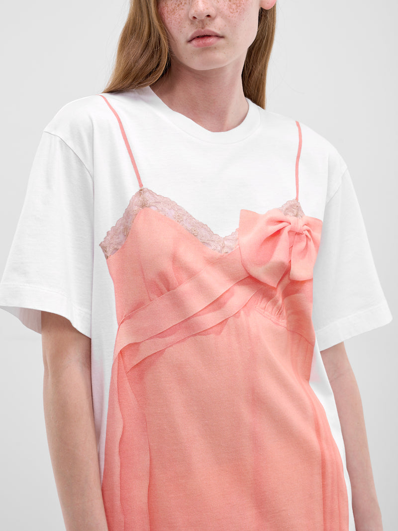 Trompe L'oeil Slip Dress Tee (5195P70AP70B-0569-WHITE-CLEMEN)