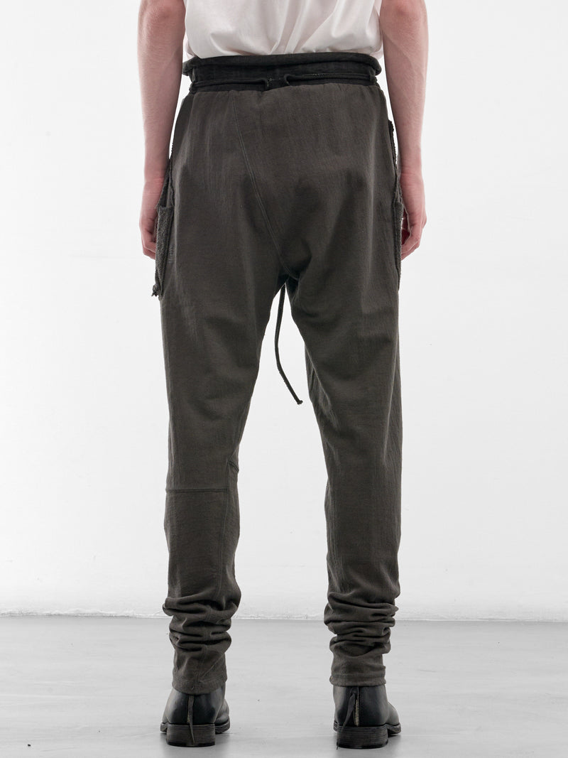 Gray Deconstructed Asymmetric Sweatpants (5205-DARK-GREY)