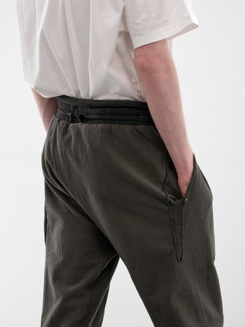 Gray Deconstructed Asymmetric Sweatpants (5205-DARK-GREY)