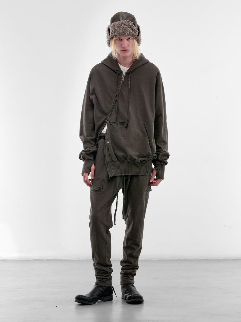 Gray Displacement Deconstructed Hoodie (5225-DARK-GREY)