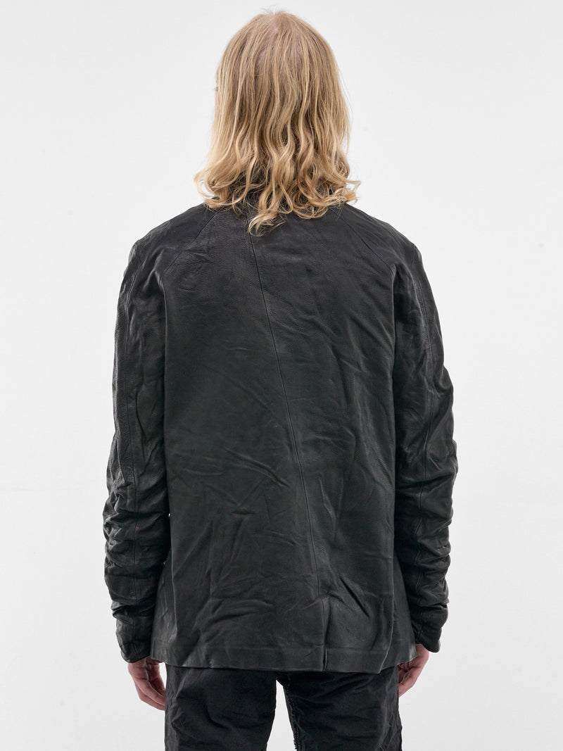 Black Deer Leather Work Shirt (5231-BLACK)