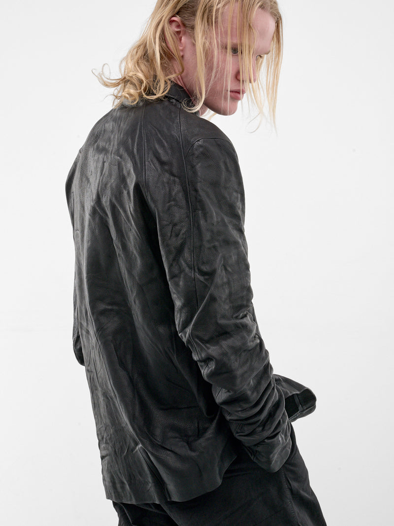 Black Deer Leather Work Shirt (5231-BLACK)