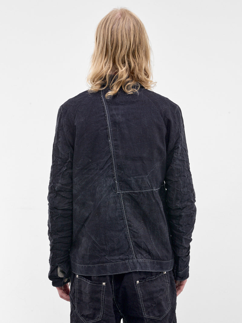 Indigo Displacement Linen Jean Jacket (5234-INDIGO)