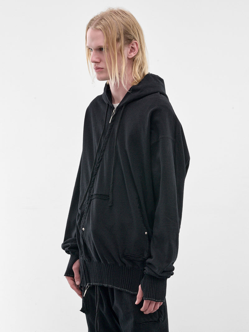 Black Displacement Deconstructed Hoodie (5236-BLACK)