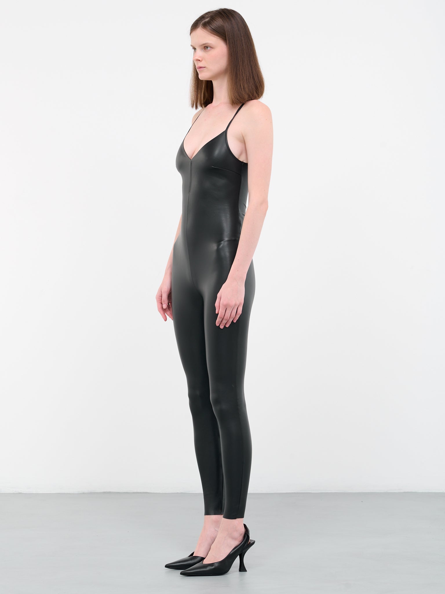 WOLFORD x N°21 Leather Jumpsuit | H.Lorenzo - side