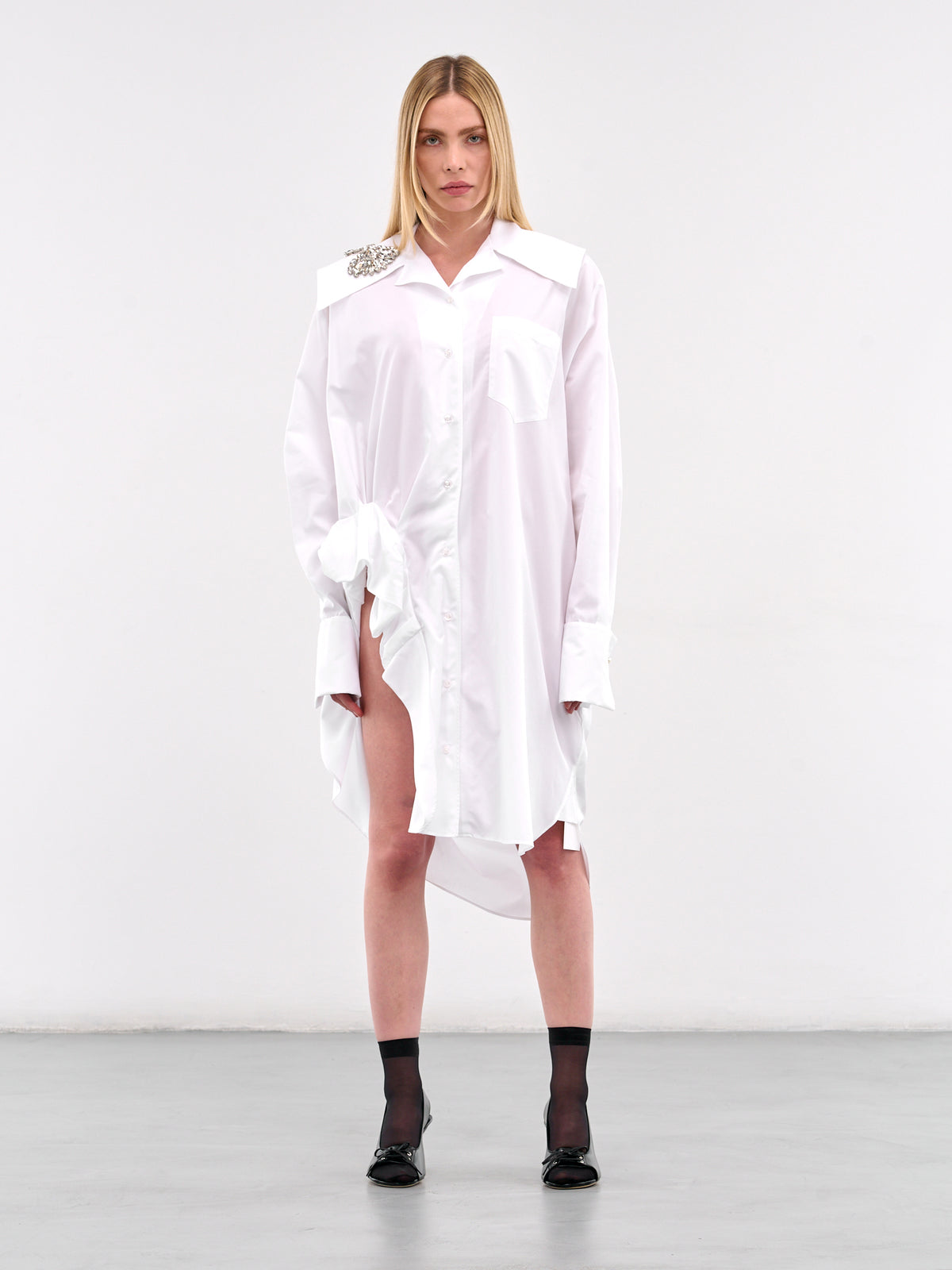 SIMONE ROCHA Oversized Button-Up Shirt | H.Lorenzo - front