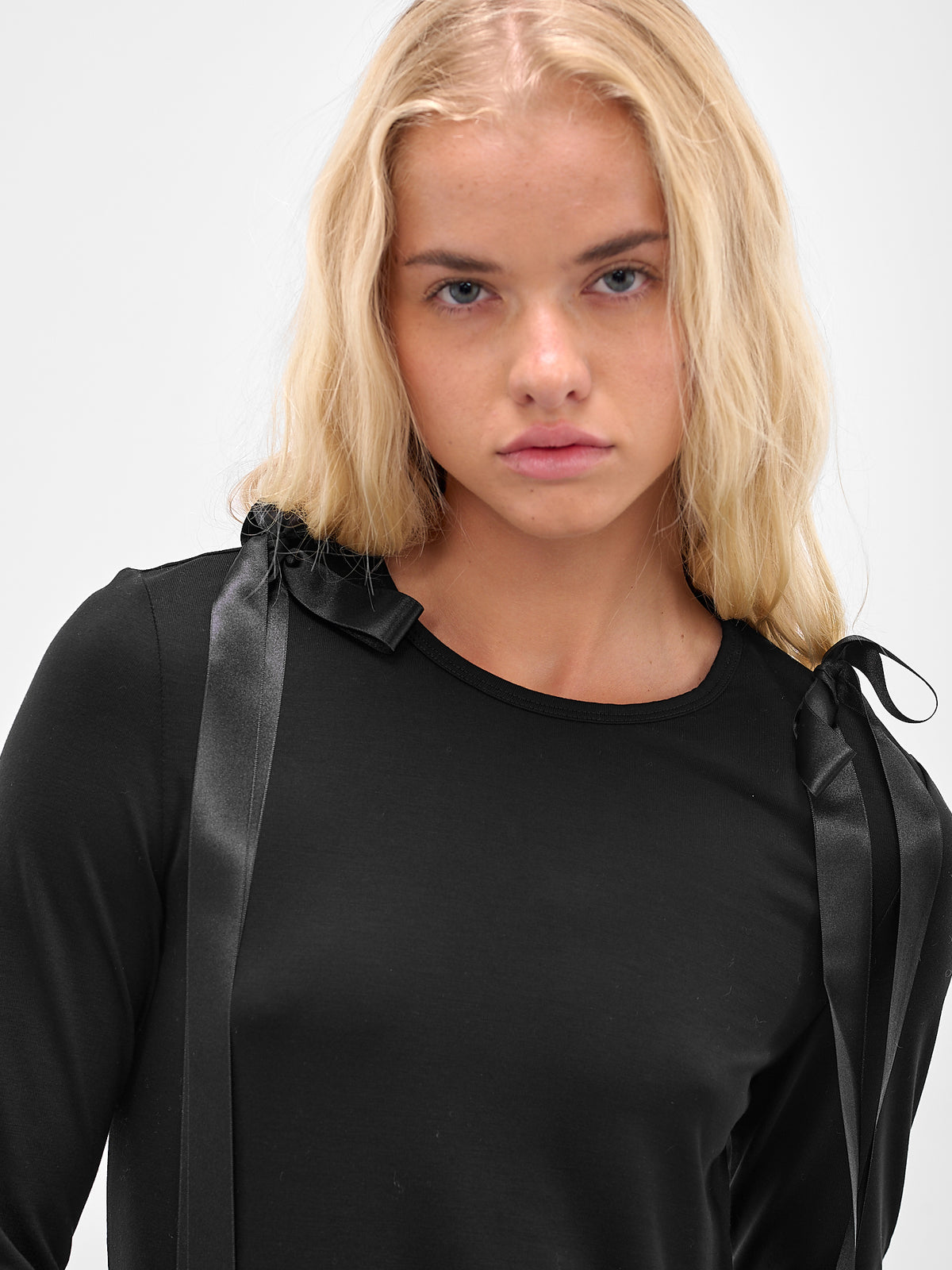 Black Bow Ribbon Tail T-Shirt (5367-0571-BLACK)