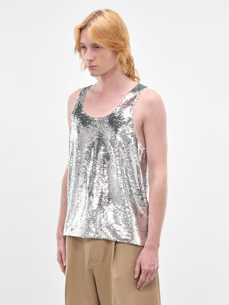 Silver Prince Charming Sequin Tank (5432-1300-SILVER)