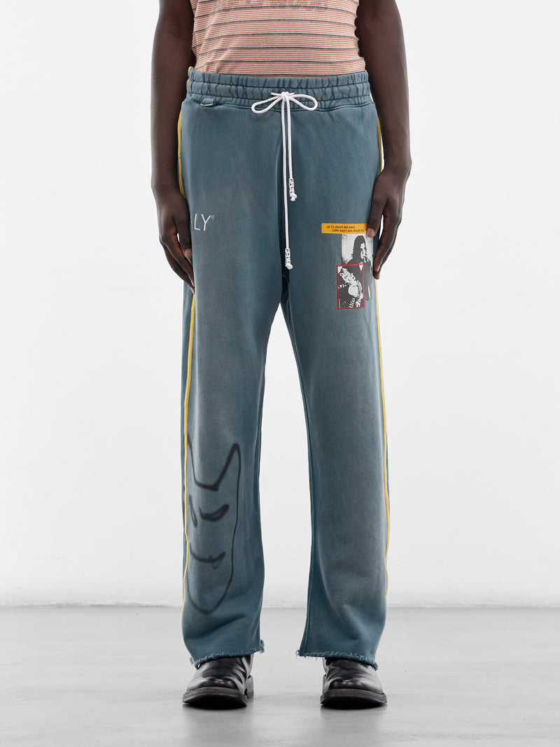 Turquoise Streetwise Airbrush Sweatpants (5U016Q1010-TURQUOISE)
