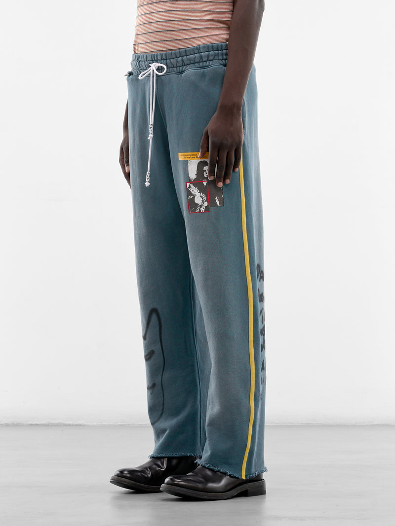 Turquoise Streetwise Airbrush Sweatpants (5U016Q1010-TURQUOISE)